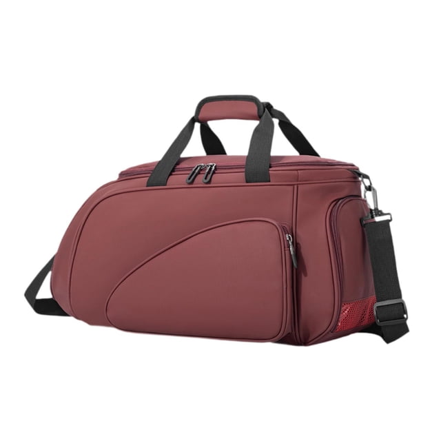 koolsoo Table Tennis Bag Large Capacity Storage Crossbody Tote for Ping Pong Paddles Red