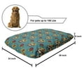 thumbnail image 2 of Vintage Floral Pet Bed, Sugar Skulls Flowers Ornaments Day of the Dead Carnival and Festive Design, Resistant Pad for Dogs and Cats Cushion with Removable Cover, 24" x 39", Multicolor, by Ambesonne, 2 of 4