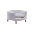 thumbnail image 1 of Cama circular Critter Sitters para mascota de terciopelo blanco, 1 of 2