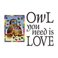 thumbnail image 2 of Owl Wall Decal Owl You Need Is Love Kids Child Room Living Room Vinyl Wall Mural Vibrant Quote Bedroom Decoration - Size: 30 In X 21 In, 2 of 5