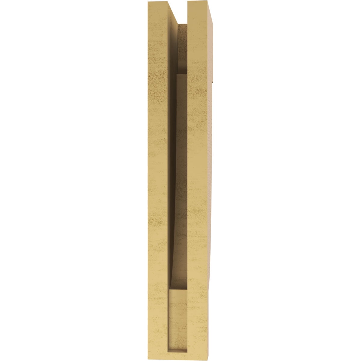 3"W x 6"D x 18"H Thin Alpine Rough Cedar Woodgrain TimberThane Corbel, Primed Tan