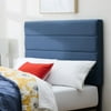 Gap Home Channeled Upholstered Headboard, Queen, Navy