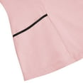 thumbnail image 5 of Scrub Sets for Woman Two Piece Nurse Working Uniforms V-Neck Short Sleeve Tops & Elastic Waistband Scrub Pants with Pockets Pink S-3xL, 5 of 9