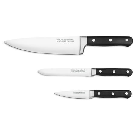 KitchenAid Classic Forged 3-Piece Triple Rivet Starter Cutlery Set (Best Starter Knife Set)