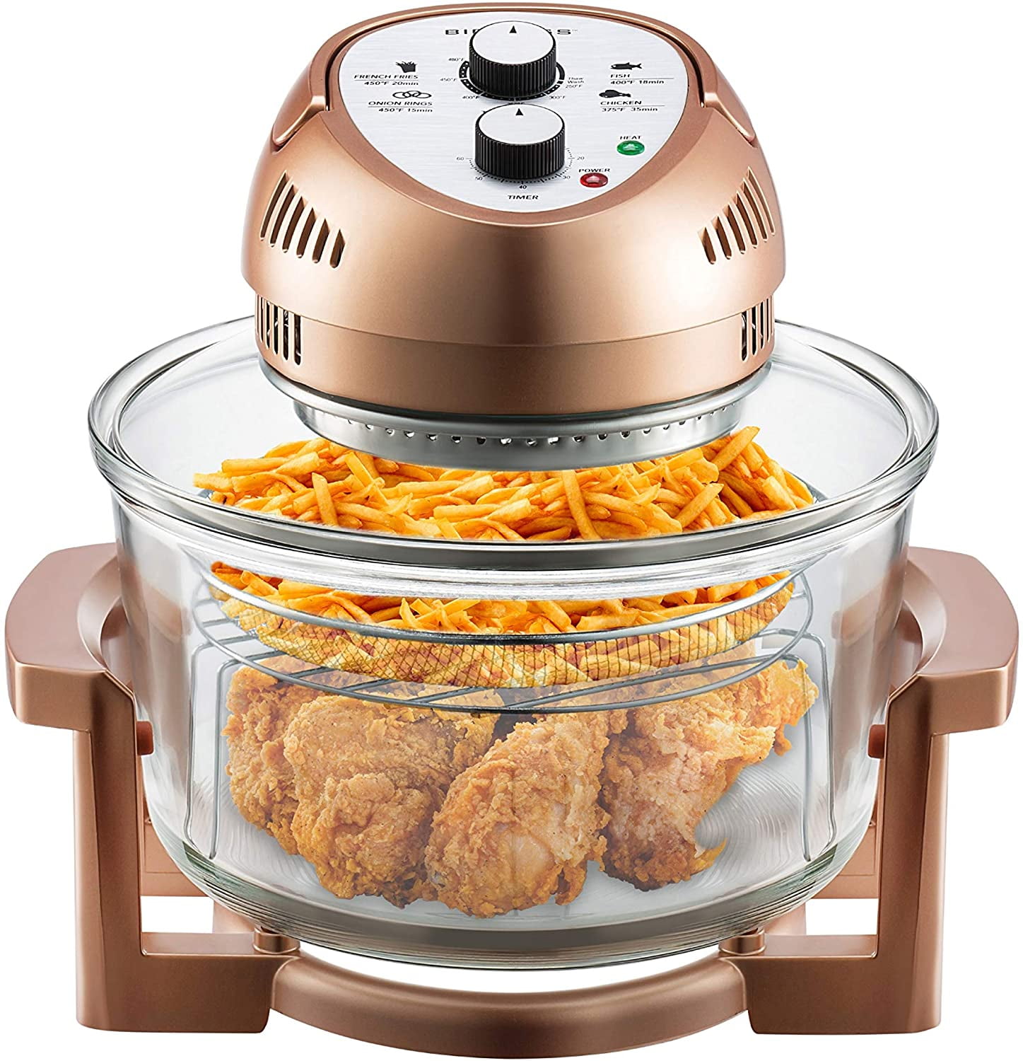 Big Boss Oil-less Air Fryer, 16 Quart, 1300W