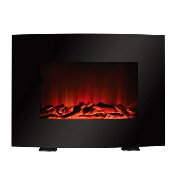 Konwin 22'' Freestanding or Wall Mounted Fireplace, Black