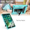 thumbnail image 4 of Allytech Case for iPad 9[10.2" 2021 Release], iPad 10.2" 9th/8th/7th Gen Case with Pen Holder, Slim Hard PC Shockproof Rubber Kickstand Children-Friendly Case for A2602/A2603/A2604/A2605, Mint+Black, 4 of 4