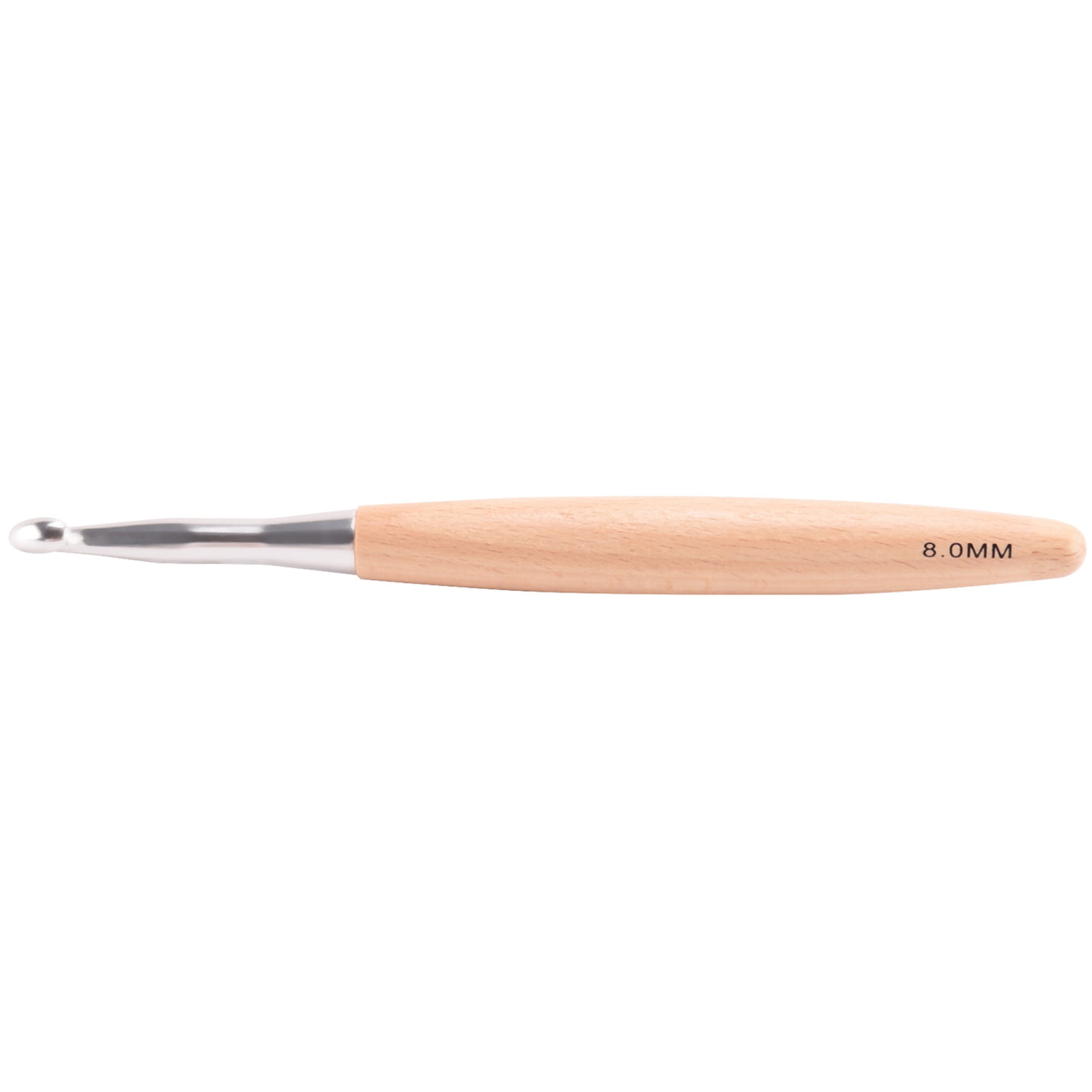50X Big Crochet Hooks Set with Beech Wood Handle, Crochet Hooks for Chunky Yarn, Size 7mm 8mm 9mm 50mm 12mm