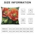 thumbnail image 5 of Creowell  Beautiful red Flower Print Throw Pillow Covers Soft Corduroy Cushion Covers Square Pillowcase Cushion Case for Sofa Living Room Home Decoration, 5 of 5