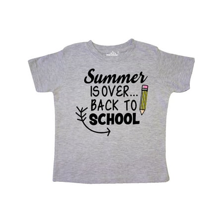 

Inktastic Summer is Over Back to School with Pencil Gift Toddler Boy or Toddler Girl T-Shirt