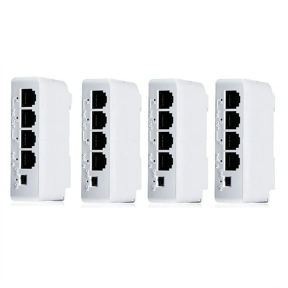 4Pcs 4 Ports 1 to 3 Port PoE Extender Passive Cascadable IEEE802.3Af 100Mbs for IP Transmission Repeater Switch NVR IP