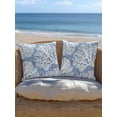 thumbnail image 5 of Outdoor Pillows Waterproof, Lake Blue Coral Coastal Throw Pillows with Inserts Included, Summer Beach Nautical Ocean Indoor Outdoor Decorative Lumbar Pillow for Bed/Couch/Patio 18"x18", 1Pcs, 5 of 8
