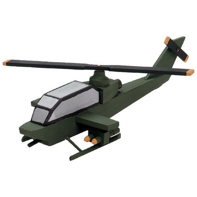 7.5 x 2.25" Wood Model Kit Attack Helicopter