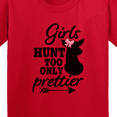 thumbnail image 4 of Inktastic Hunting Girls Hunt Too Only Prettier with Doe and Arrow Youth T-Shirt, 4 of 5