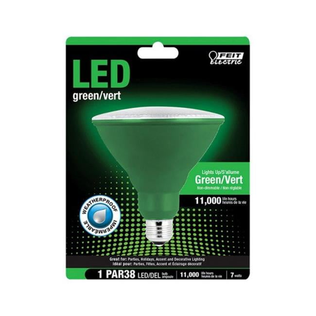 2 x GREEN PAR38 100W Reflector Floodlight Light Globes Bulbs ES Screw 