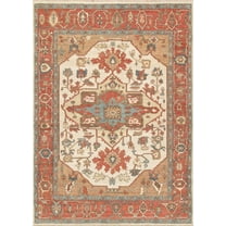 Pasargad Home Serapi Collection Hand-Knotted Wool Area Rug, 9' 8" X 13'10", Ivory