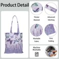 thumbnail image 5 of Watercolor Butterfly Floral Canvas Tote Bag – Romantic Nature-Inspired Reusable Cotton Shopping Bag with Artistic Fantasy Garden & Starry Sky Design for Women, Teens, Aesthetic Gift Lovers, 5 of 7