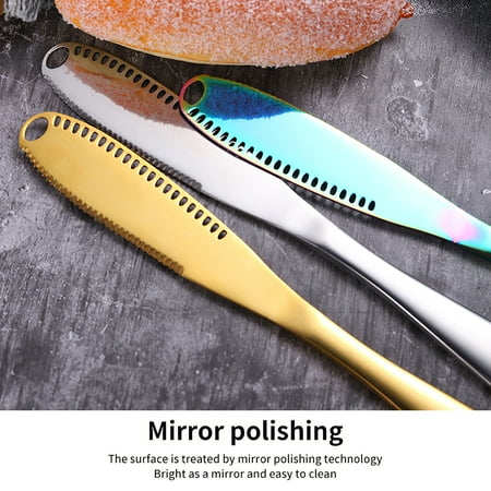 Multifunctional Stainless Steel Butter Knife With Hole Cheese Dessert Jam Knife Cutlery Tool Kitchen Toast Bread Knife Tableware Walmart Canada