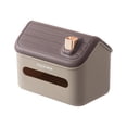 thumbnail image 3 of Caja de pañuelos decorativa, organizador de encimera a prueba de polvo, servilletero Facial moderno y elegante para mesa, dormitorio, sala de estar, Café Macarena Sostenedor del tejido, 3 of 8