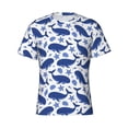 thumbnail image 4 of Qekee Whale Classic Fit T-Shirt Men's Shirt Men's Tight Short Sleeves for Exercise, Running, Mountaineering - Whale, 4 of 9