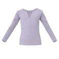thumbnail image 4 of Girls' Solid Color Long Sleeved Round Neck Dance Practice Uniform Mid Size Children's Top, 4 of 6