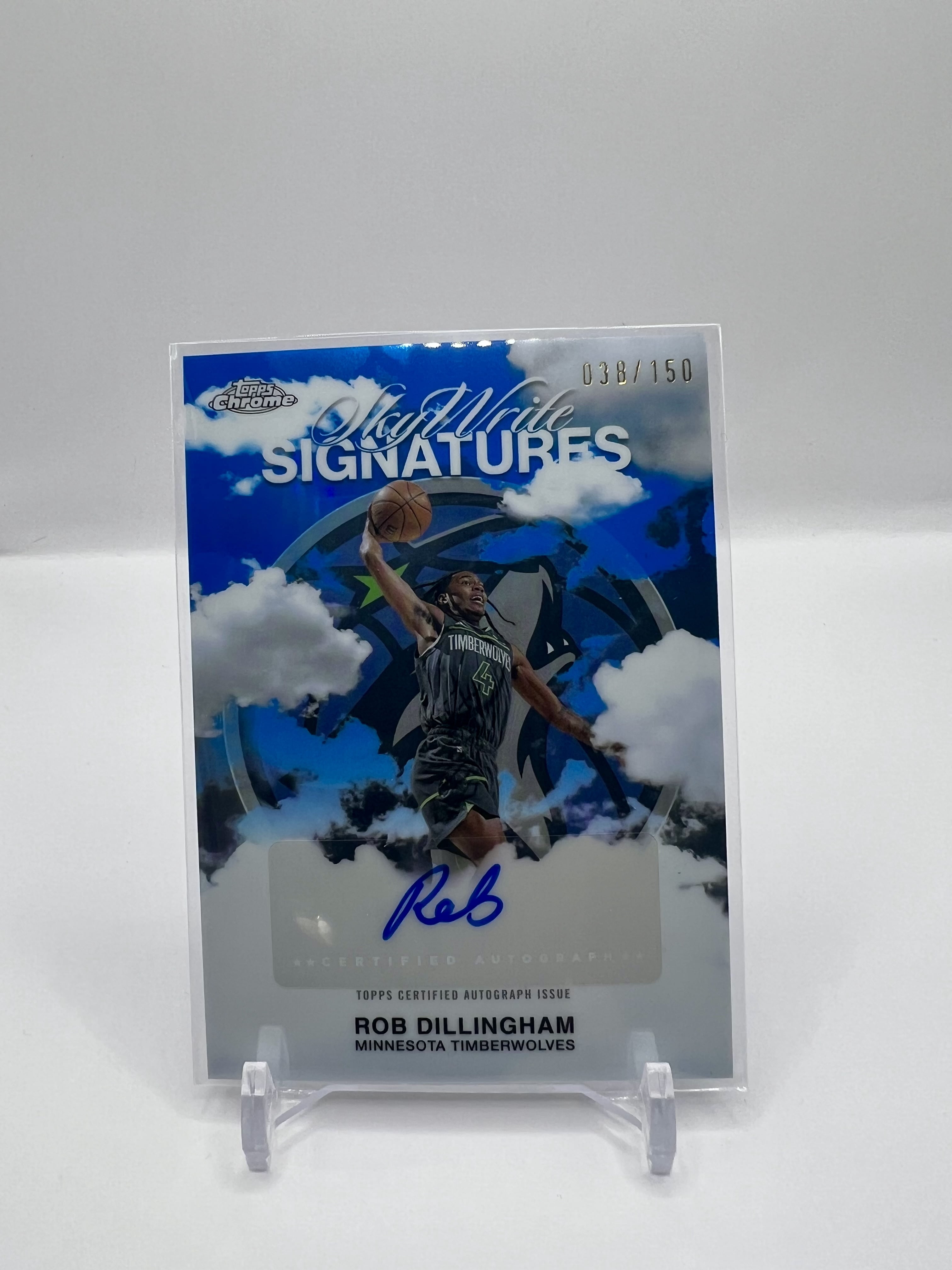 2025 Topps Chrome Sky-Write Signatures Rob Dillingham #SWS-RD Blue /150 ...