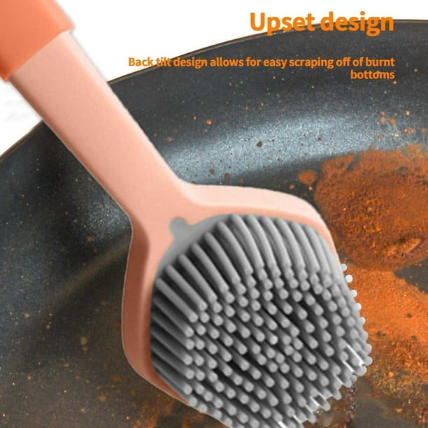 RKSTN scrub brush with long handle Long-handled Cleaning Brush, Kitchen Cleaning Brush, Tableware Cleaning Brush, Kitchen Stain Removal Cleaning Brush