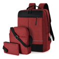 thumbnail image 1 of Three-piece Backpack Large-capacity USB Charging Business Casual Men's Oxford Cloth Computer Backpack, 1 of 5