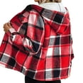thumbnail image 5 of Rutainlusire Womens Trendy Casual Plaid Comfy Jackets Women's Button Checkered Printed Hooded Long Sleeved Casual Fleece Jacket, 5 of 5