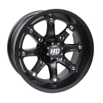4/110 STI HD4 Limited Edition Alloy Wheel 14x7 5.0 + 2.0 Matte Black for Kawasaki BRUTE FORCE 750 4x4i 2005-2018