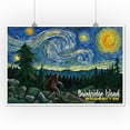 thumbnail image 3 of Bainbridge Island, Washington, Van Gogh Starry Night, Bigfoot (12x18 Wall Art Poster, Room Decor), 3 of 3