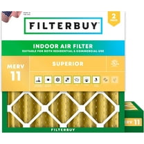 Filterbuy 21.25x21.25x4 MERV 11 Pleated HVAC AC Furnace Air Filters (2-Pack)