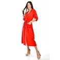 thumbnail image 2 of Vestido camisero de lino Roman Fashion /Juvenil, 2391 (Rojo) rojo G, 2 of 5