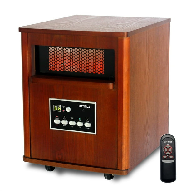 Optimus Infrared Quartz Heater with Remote Control and LED Display ...