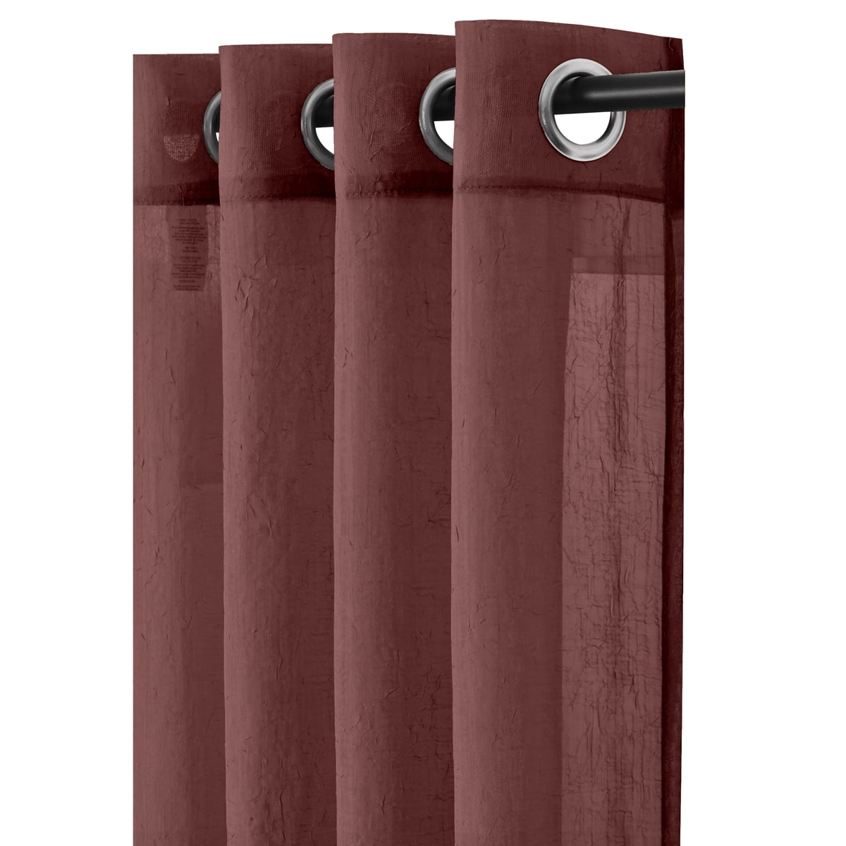 Contemporary Modern Abri Rod Pocket Crushed Sheer Single Curtain Panel 