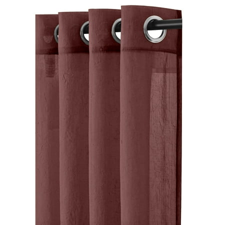Abri Grommet Crushed Sheer Curtain Panel Single 50 X 108