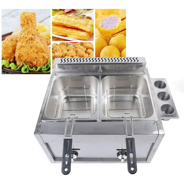 Wuzstar Dual Tank Deep Fryer Professional Tabletop Restaurant Frying