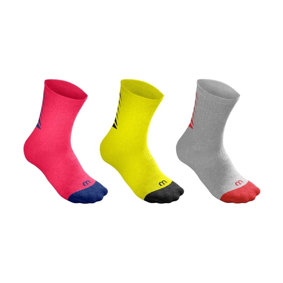 Wilson Youth Crew Sock, 3 Pair/Pack, Assorted Colors