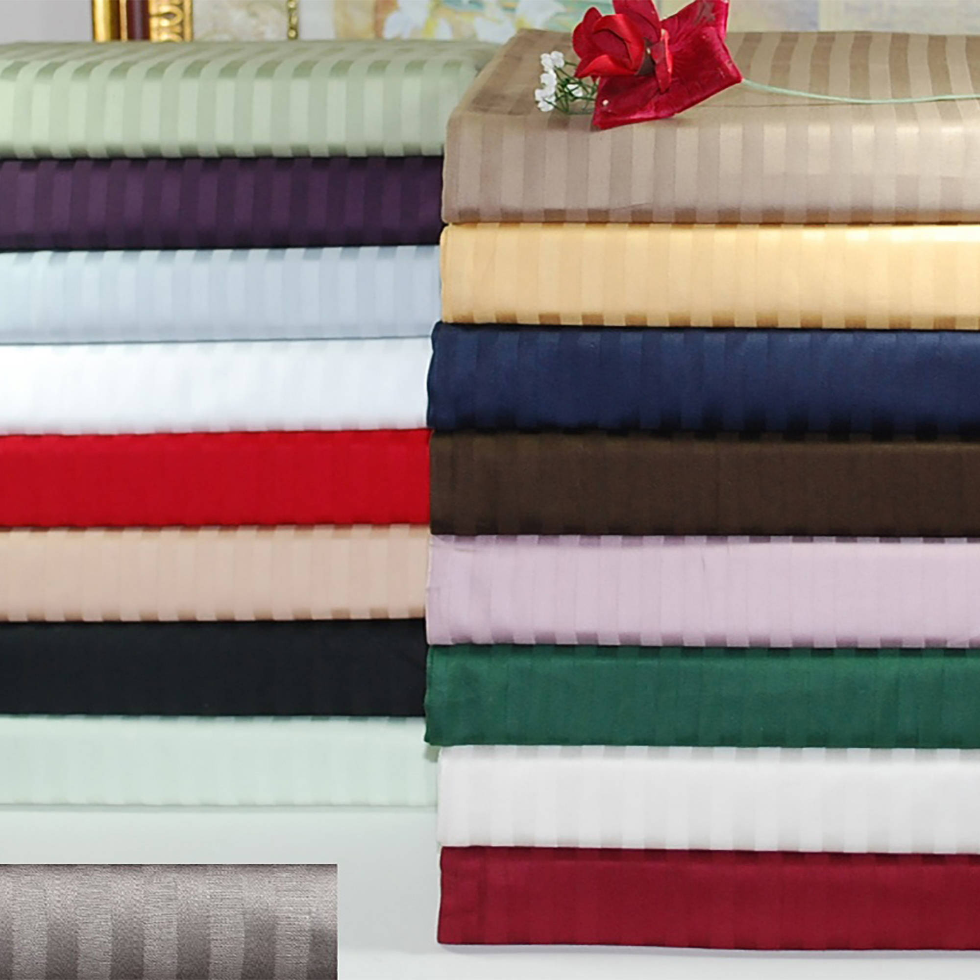 300Thread Count 100 Egyptian Cotton Deep Pocket Waterbed Bedding