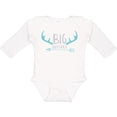 thumbnail image 3 of Inktastic Big Brother, Deer Antlers, Arrow - Blue Gray Boys Long Sleeve Baby Bodysuit, 3 of 5