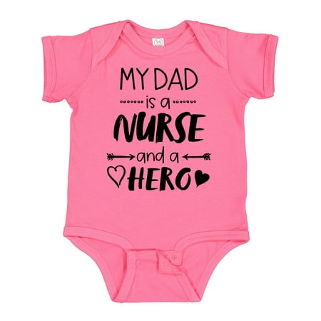 

Inktastic My Dad is a Nurse and a Hero Gift Baby Boy or Baby Girl Bodysuit