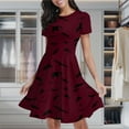 thumbnail image 2 of Red Bats Women's Classic Swing Skater Dress Casual Work Party Cocktail Dresses, 2 of 6