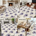 thumbnail image 5 of Area Rug for Living Room, Purple Spring Floral Non-Slip Indoor Large Carpet for Bedroom/Dining Room, Farmhouse Flowers Modern Art Washable Low-Profile Rectangle Floor Runner Rugs - 6 x 9 Ft, 5 of 8