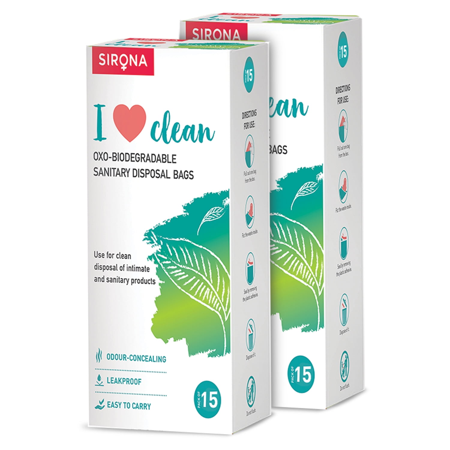 Sanitary & Diapers Disposal Bag by Sirona 30 Bags