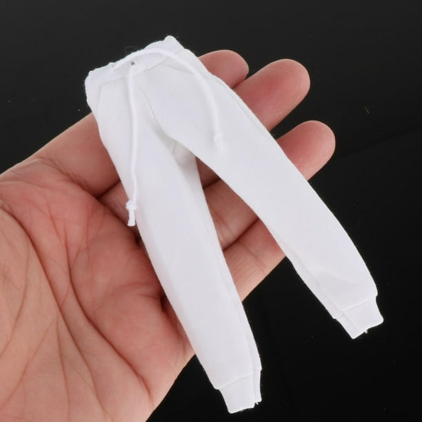 1/12 Scale Action Figures Clothes Male and Female Doll Sportswear Costume  White Pants 
