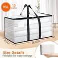 thumbnail image 2 of Moving Bags, 10-Pack Storage Bags, Moving Bags Heavy Duty Extra Large, Moving Totes, Clear moving Bags, Reinforced Handles & Tag Pocket (93L), 2 of 5