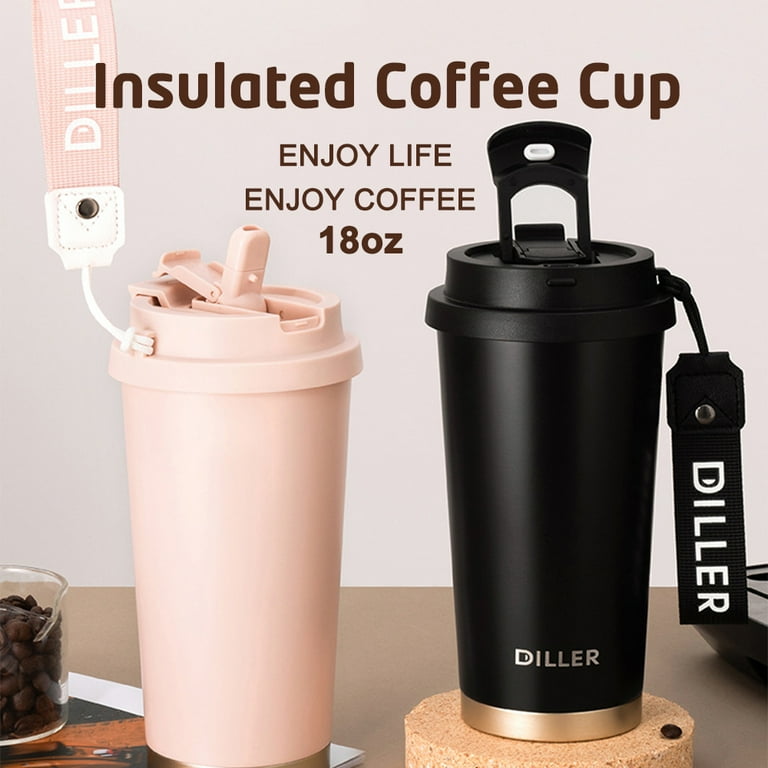 Coffee Mug 18oz - Insulated Coffee Travel Mug Spill Proof with Leakproof Lid,Vacuum Stainless Steel Thermos Coffee Tumblers, Reusable Coffee Cup for