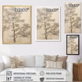 thumbnail image 4 of Designart "Zen Pine In Beige Scene II" Tree Pine Floater Framed Wall Art Living Room, 4 of 5