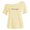 Yellow, variant on Gaexia Holiday Ready Girls Solid Off Shoulder CasualTop For Everyday Wear With Soft BreathableFabric
