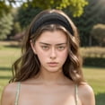 thumbnail image 2 of Unique Bargains 1 Pc Headband Lace Double Layer Wide Hairband for Women Black, 2 of 5
